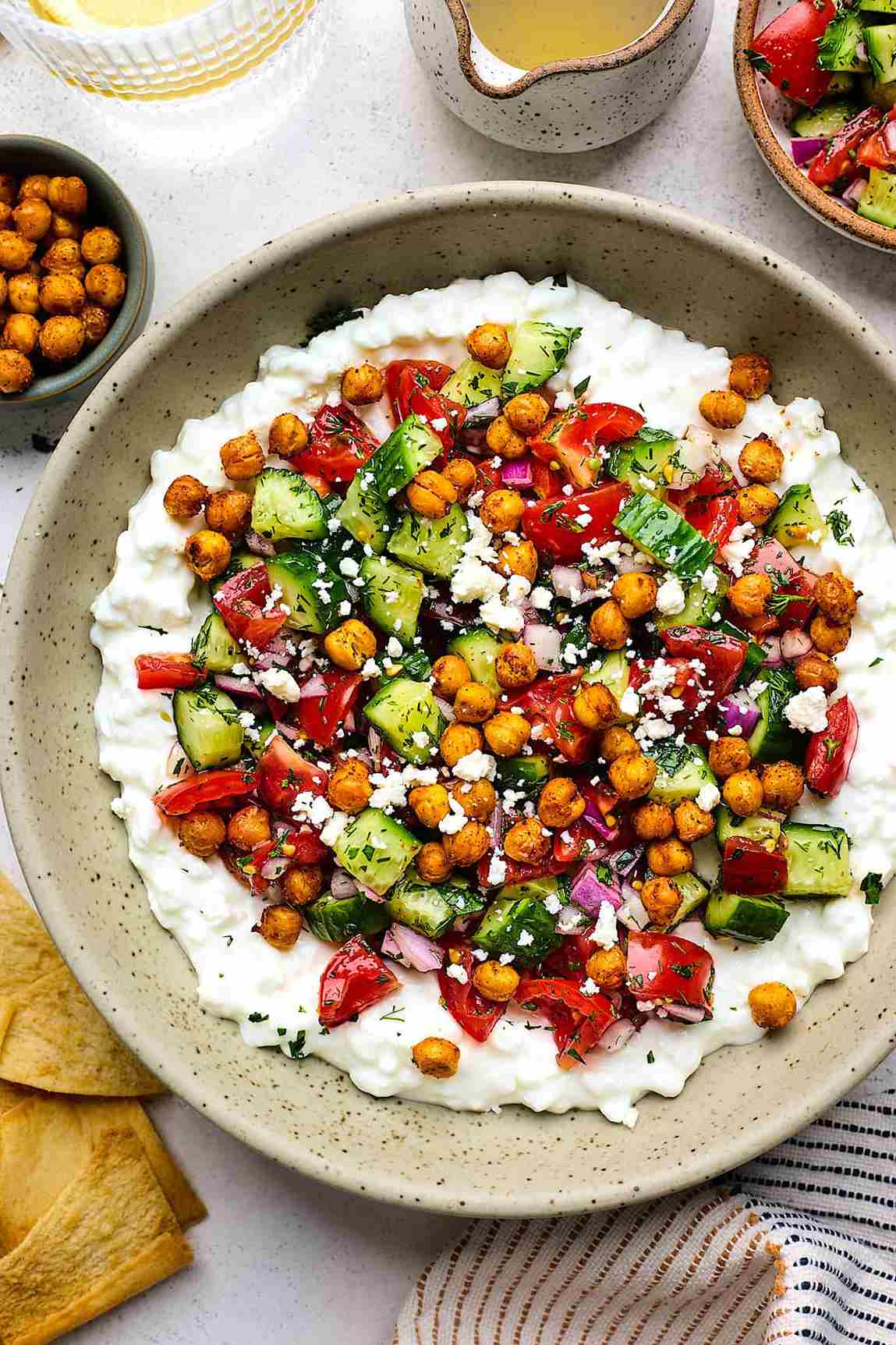 Cottage cheese salad bowl