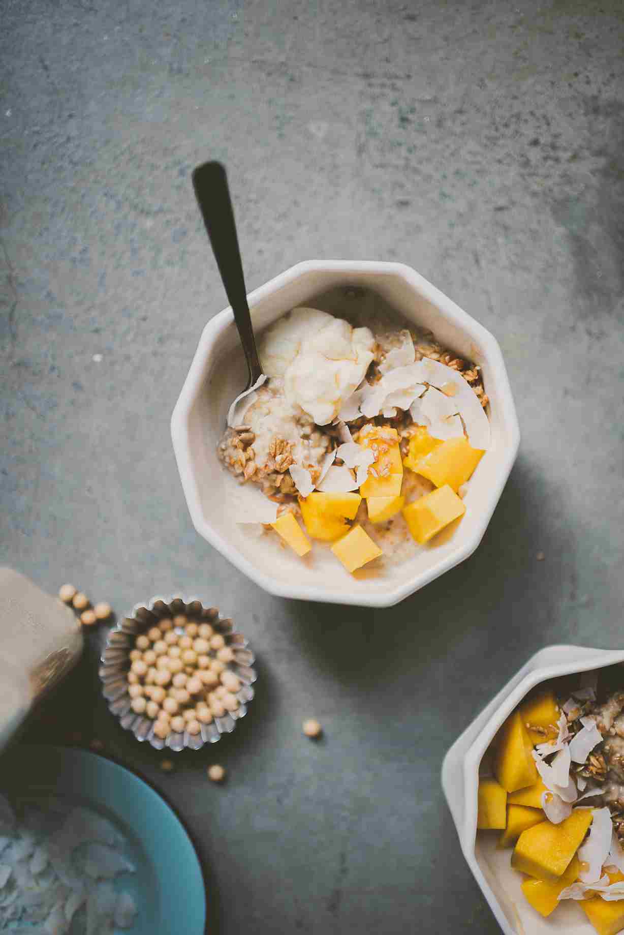 Soy milk porridge bowl