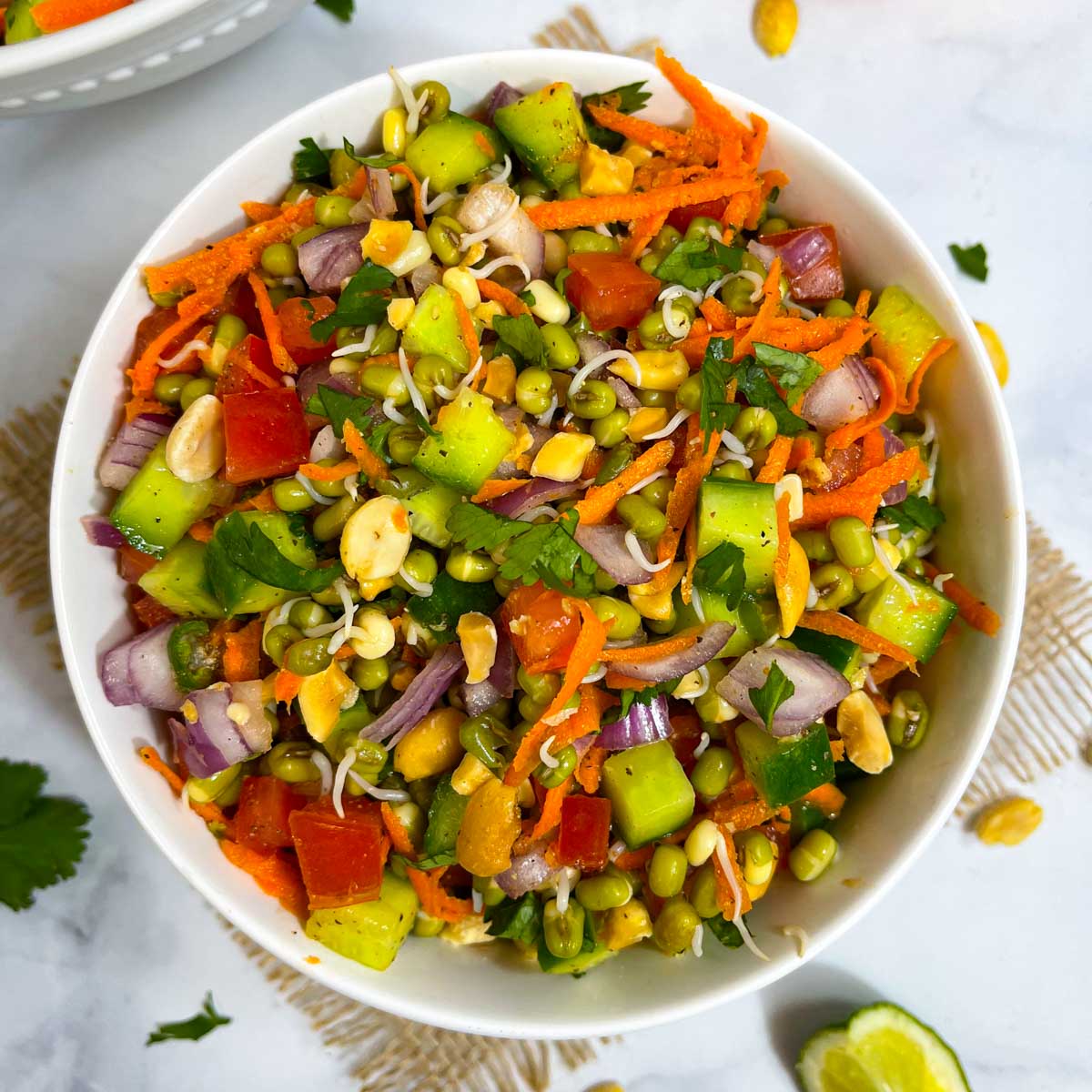 Sprouted moong salad