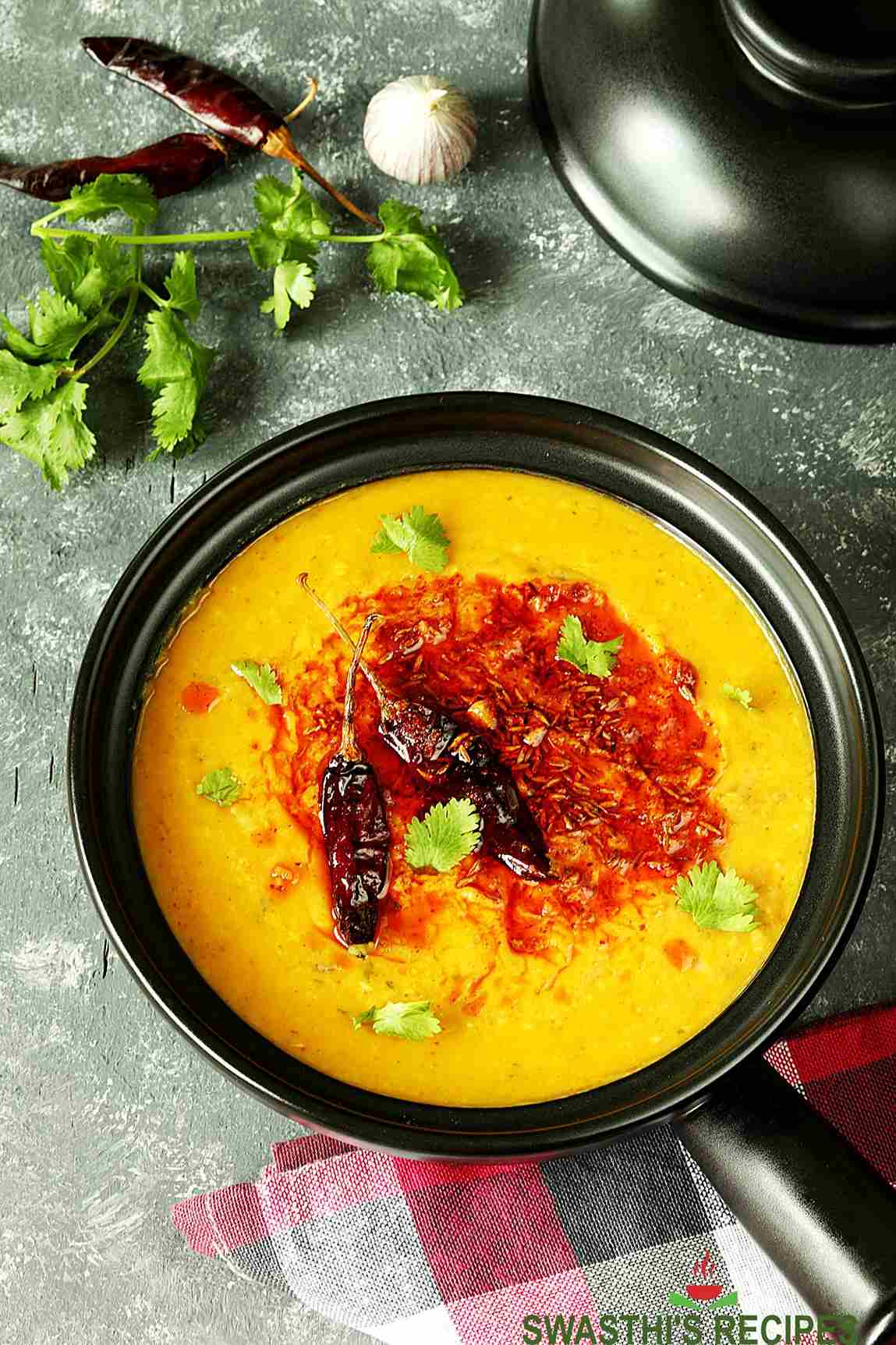 Dal tadka in bowl