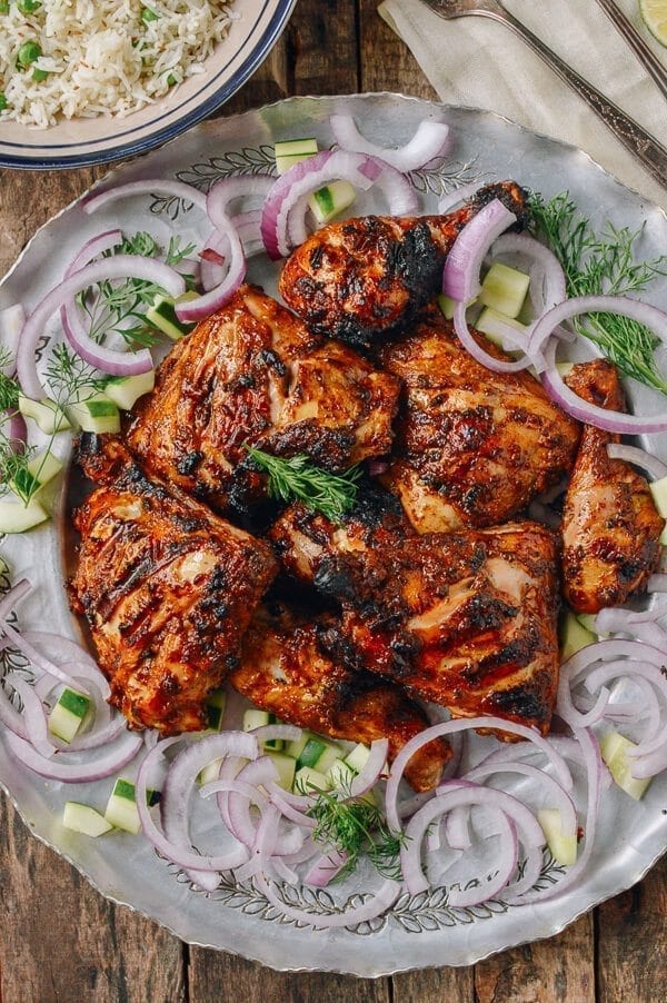 Indian-style grilled tandoori chicken