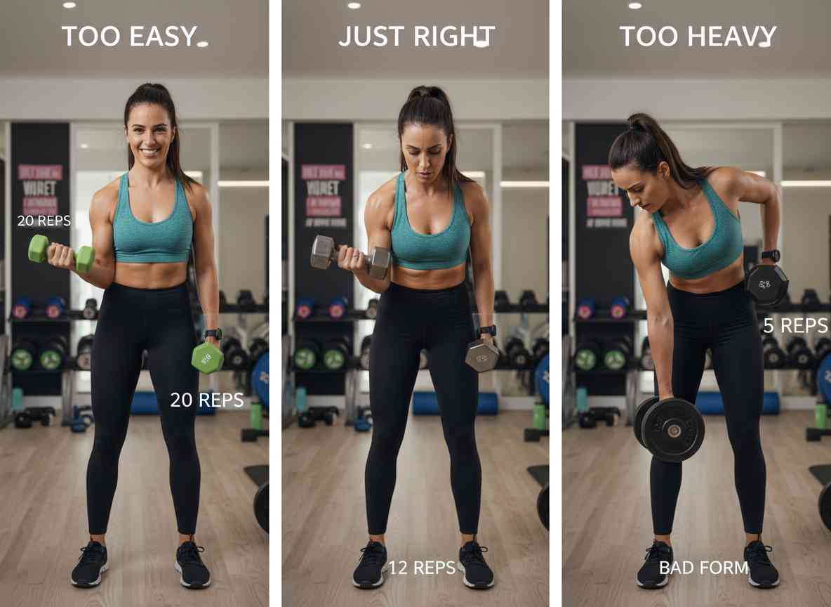 Choosing dumbbell weight at home
