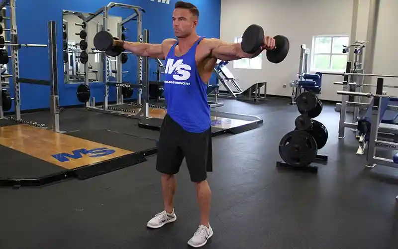 Start position for dumbbell lateral raise