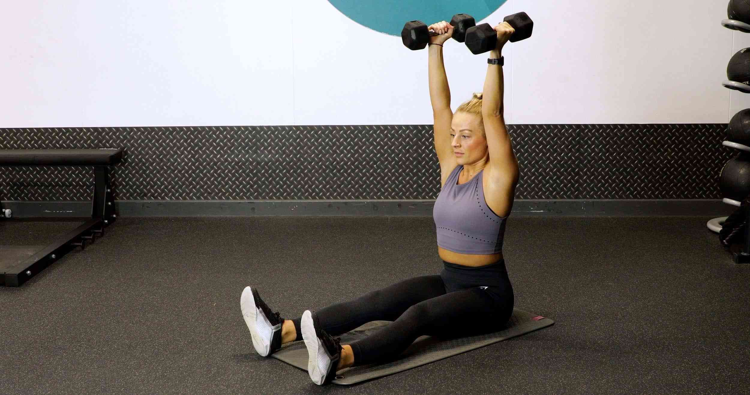 Dumbbell shoulder press workout at home